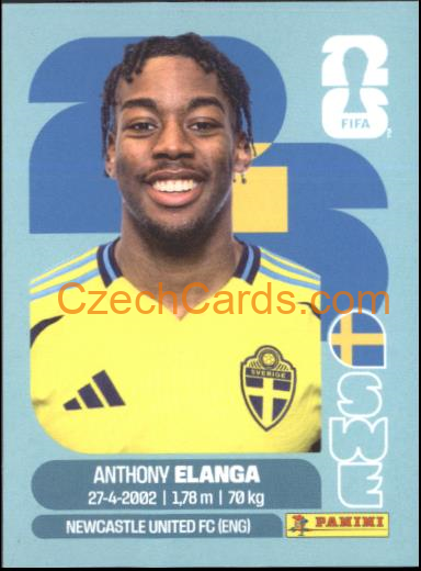 Anthony Elanga 2026 Panini World Cup Sticker #SWE18