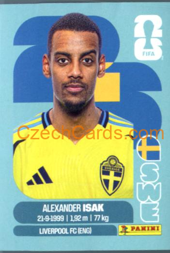 Alexander Isak 2026 Panini World Cup Sticker #SWE19
