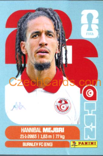 Hannibal Mejbri 2026 Panini World Cup Sticker #TUN14