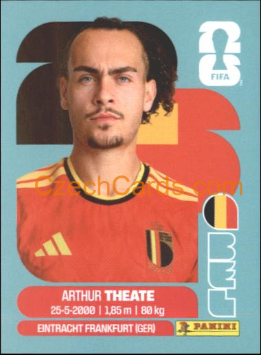 Arthur Theate 2026 Panini World Cup Sticker #BEL3