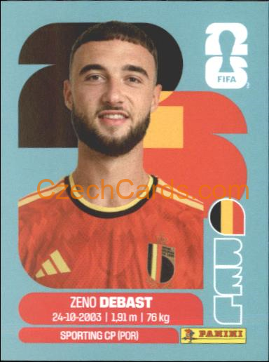 Zeno Debast 2026 Panini World Cup Sticker #BEL5