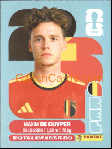 Maxim De Cuyper 2026 Panini World Cup Sticker #BEL7