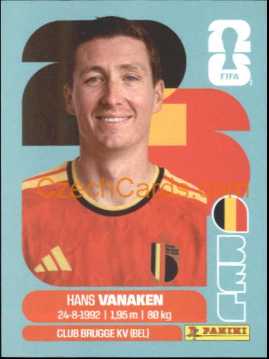Hans Vanaken 2026 Panini World Cup Sticker #BEL14