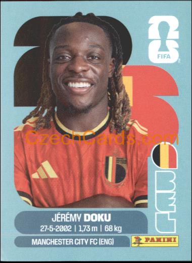 Jérémy Doku 2026 Panini World Cup Sticker #BEL16