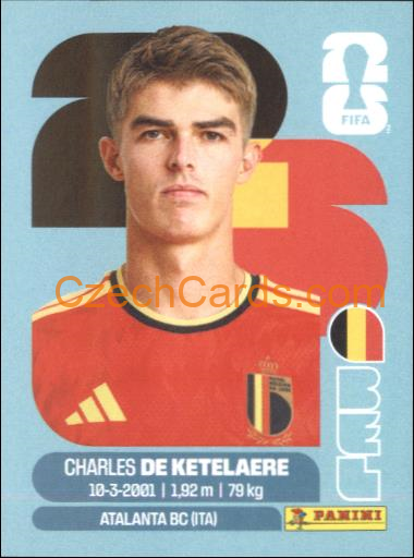 Charles De Ketelaere 2026 Panini World Cup Sticker #BEL17