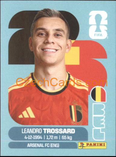 Leandro Trossard 2026 Panini World Cup Sticker #BEL18