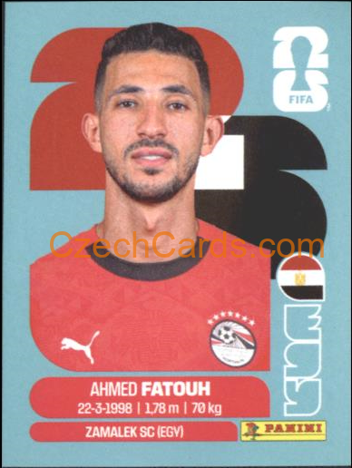 Ahmed Fatouh 2026 Panini World Cup Sticker #EGY9