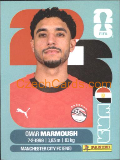 Omar Marmoush 2026 Panini World Cup Sticker #EGY20