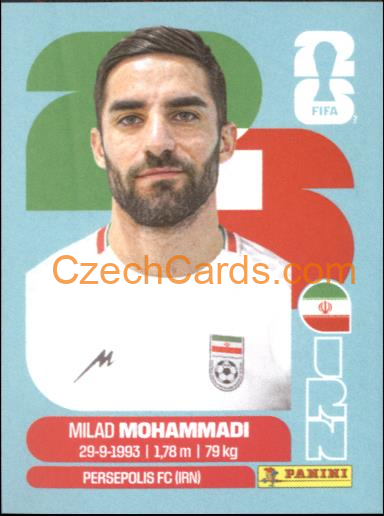 Milad Mohammadi 2026 Panini World Cup Sticker #IRN5