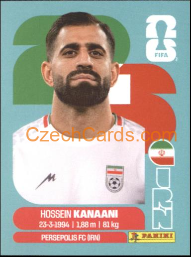 Hossein Kanaani 2026 Panini World Cup Sticker #IRN8