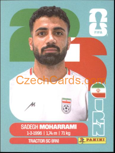 Sadegh Moharrami 2026 Panini World Cup Sticker #IRN9