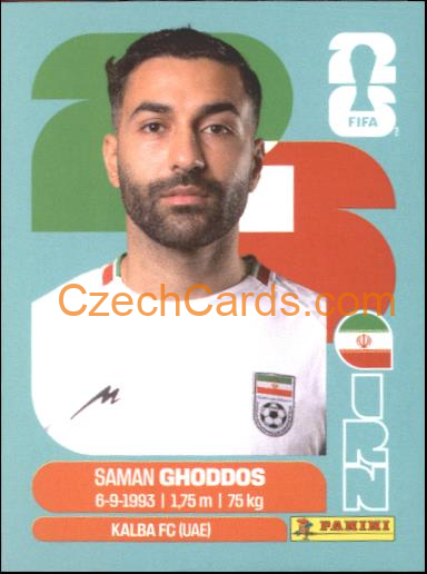 Saman Ghoddos 2026 Panini World Cup Sticker #IRN12