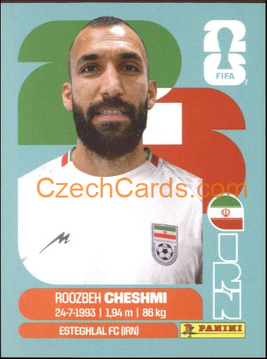 Roozbeh Cheshmi 2026 Panini World Cup Sticker #IRN15