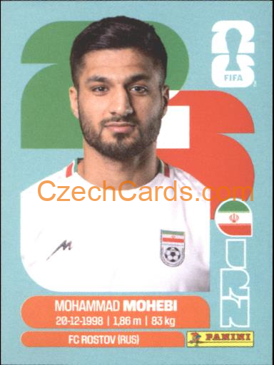 Mohammad Mohebi 2026 Panini World Cup Sticker #IRN16