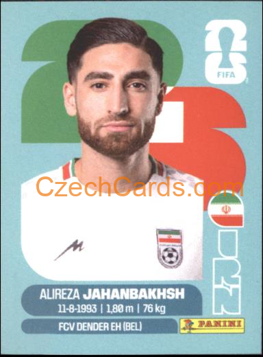 Alireza Jahanbakhsh 2026 Panini World Cup Sticker #IRN19