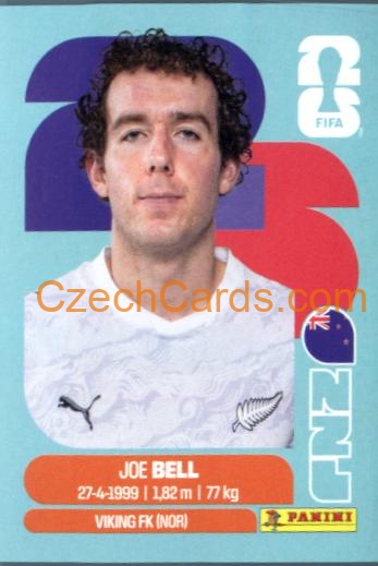 Joe Bell 2026 Panini World Cup Sticker #NZL10