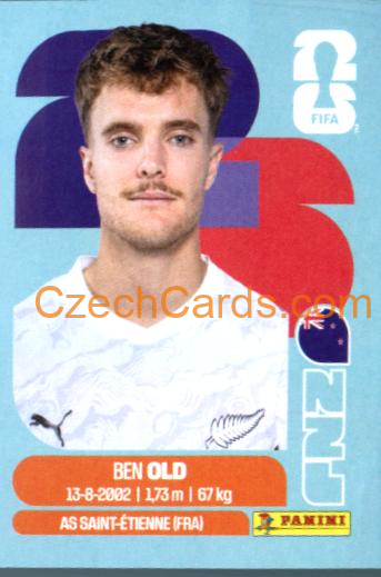 Ben Old 2026 Panini World Cup Sticker #NZL16