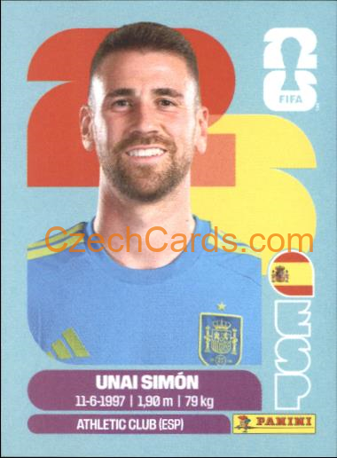 Unai Simon 2026 Panini World Cup Sticker #ESP2