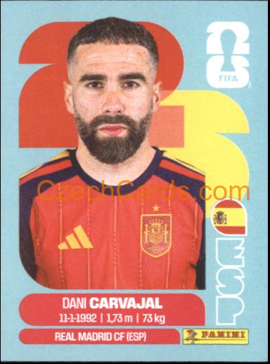 Dani Carvajal 2026 Panini World Cup Sticker #ESP7