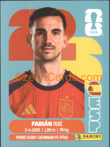 Fabian Ruiz 2026 Panini World Cup Sticker #ESP12