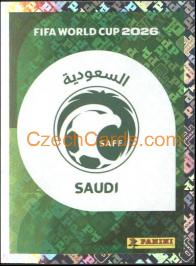 Emblem Saudi Arabia 2026 Panini World Cup Sticker #KSA1