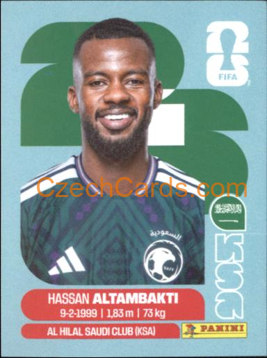 Hassan Altambakti 2026 Panini World Cup Sticker #KSA8