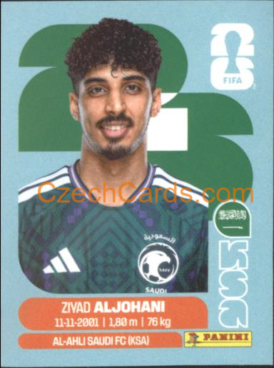 Ziyad Aljohani 2026 Panini World Cup Sticker #KSA10