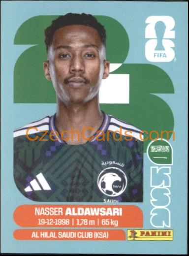 Nasser Aldawsari 2026 Panini World Cup Sticker #KSA12