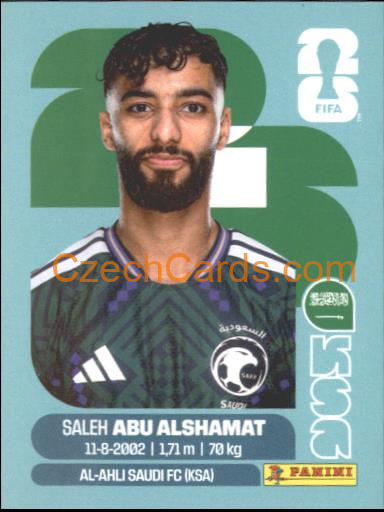 Saleh Abu Alshamat 2026 Panini World Cup Sticker #KSA14