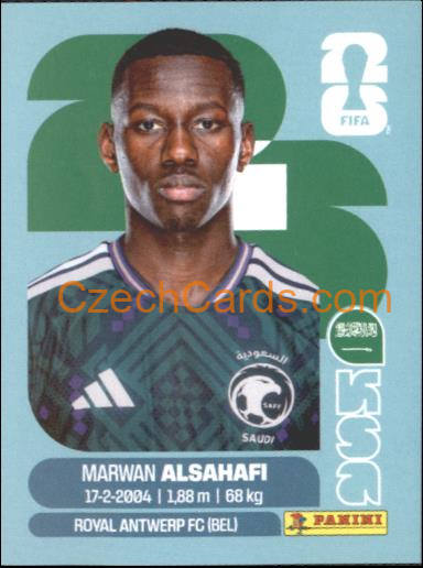 Marwan Alsahafi 2026 Panini World Cup Sticker #KSA15