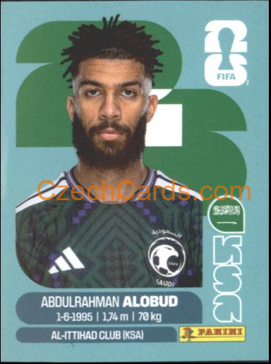 Abdulrahman Al-Aboud 2026 Panini World Cup Sticker #KSA17