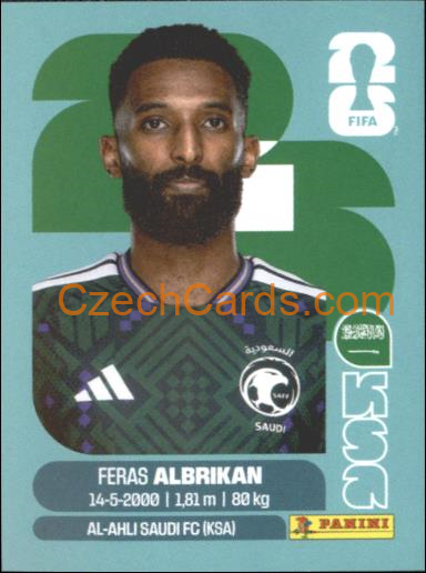 Feras Akbrikan 2026 Panini World Cup Sticker #KSA18