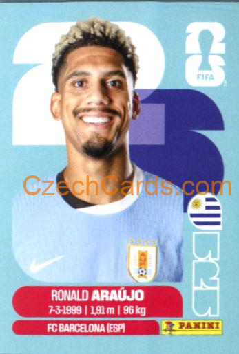 Ronald Araujo 2026 Panini World Cup Sticker #URU4
