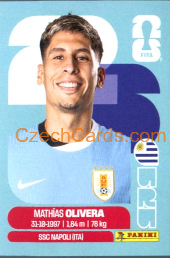 Mathias Olivera 2026 Panini World Cup Sticker #URU7