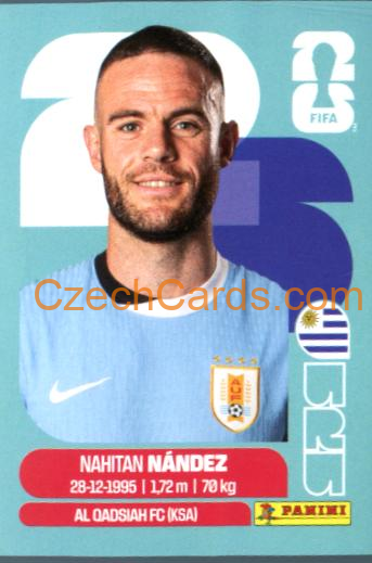 Nahitan Nandez 2026 Panini World Cup Sticker #URU9