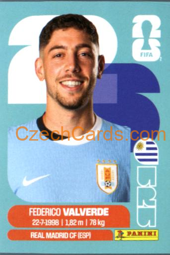 Federico Valverde 2026 Panini World Cup Sticker #URU10
