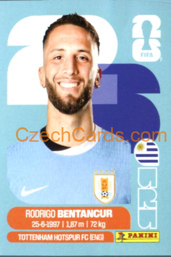 Rodrigo Bentancur 2026 Panini World Cup Sticker #URU12