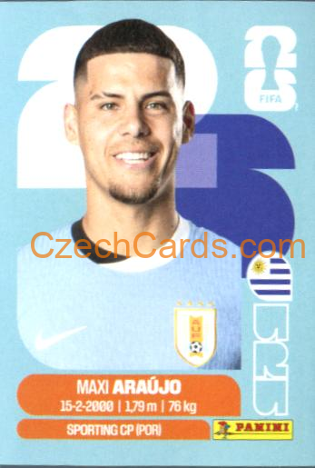 Maxi Araujo 2026 Panini World Cup Sticker #URU16