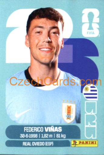 Federico Viñas 2026 Panini World Cup Sticker #URU18