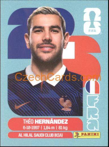 Theo Hernandez 2026 Panini World Cup Sticker #FRA3