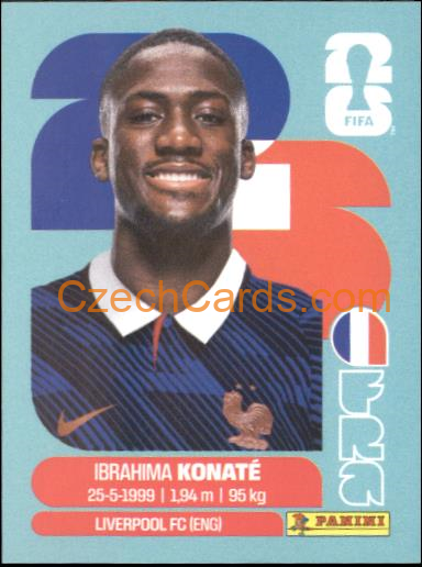 Ibrahima Konate 2026 Panini World Cup Sticker #FRA6
