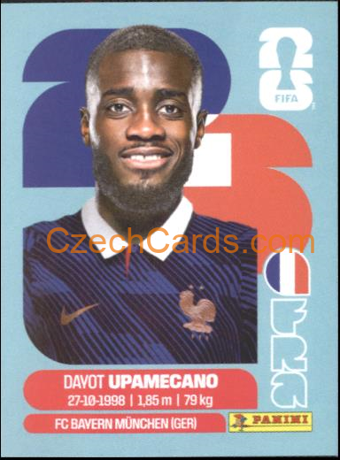Dayot Upamecano 2026 Panini World Cup Sticker #FRA7