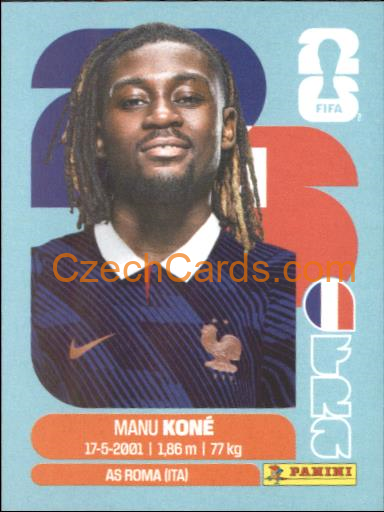 Manu Kone 2026 Panini World Cup Sticker #FRA11