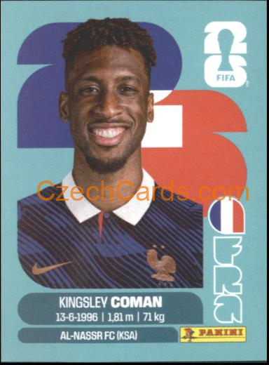 Kingsley Coman 2026 Panini World Cup Sticker #FRA18