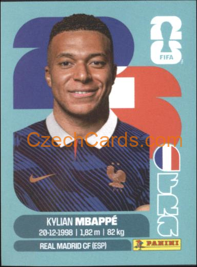Kylian Mbappe 2026 Panini World Cup Sticker #FRA20