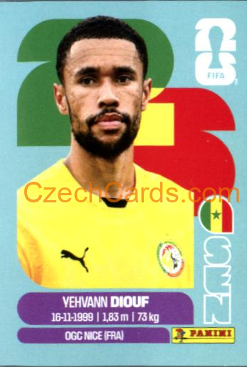 Yehvann Diouf 2026 Panini World Cup Sticker #SEN3