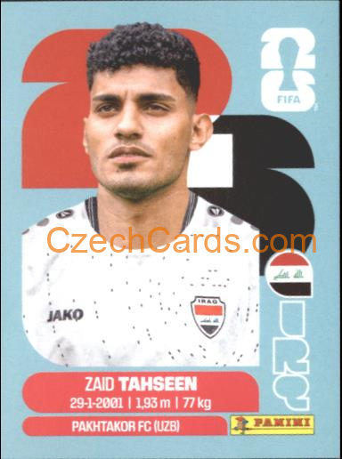 Zaid Tahseen 2026 Panini World Cup Sticker #IRQ7
