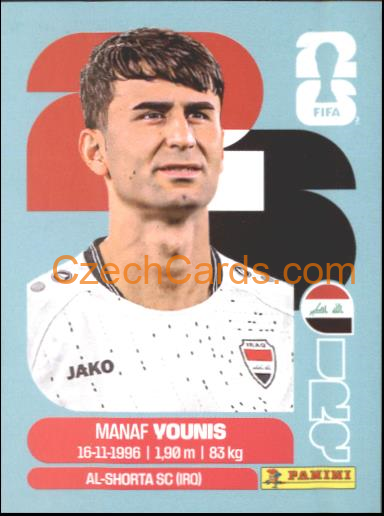 Manaf Younis 2026 Panini World Cup Sticker #IRQ8