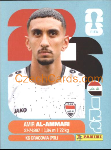 Amir Al-Ammari 2026 Panini World Cup Sticker #IRQ10