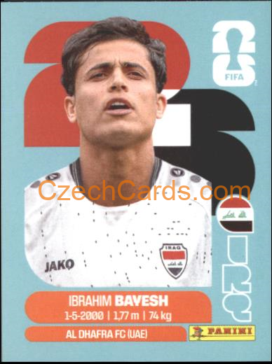 Ibrahim Bavesh 2026 Panini World Cup Sticker #IRQ11